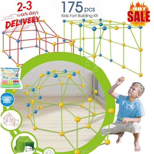 175pcs kids construction fort - 175pcs,